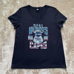 Harley-Davidson Police Women’s V-Neck Tee‎ Size XL